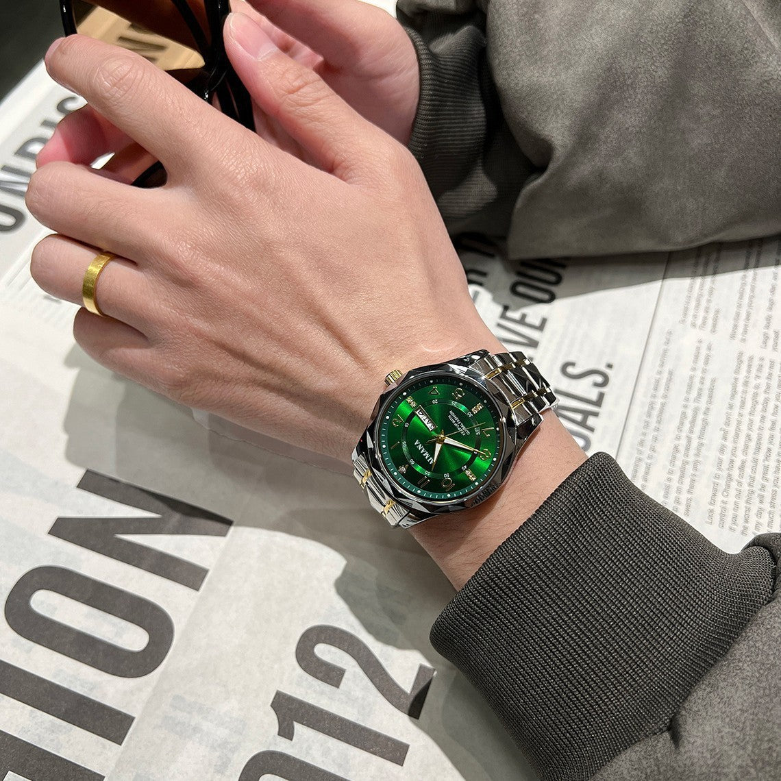 STREET DETH-Black Regin Dual Calendar Watch